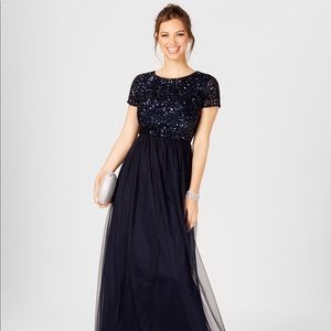 Adrianna Papell sequined tulle ballgown